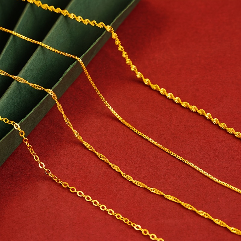 Women's Plated Water Wave Necklace — Elegant Accessory